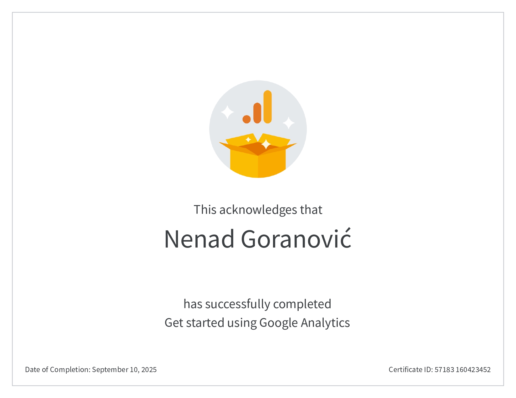 Google Analytics (GA4) Certification